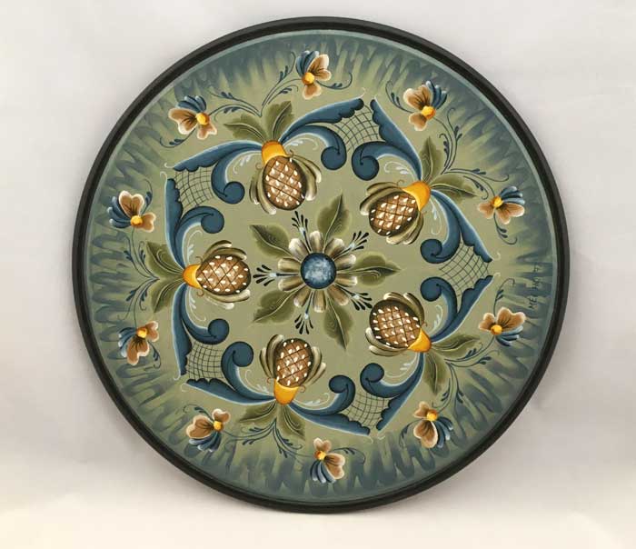 Hindeloopen Style Painted Tray