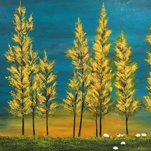 Contentment - Textured Acrylic on Canvas 36" X 36"