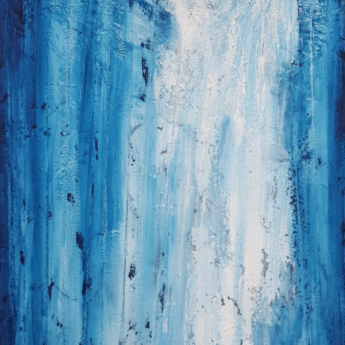 Overflowing - Textured Acrylic on Canvas 24" X 48"